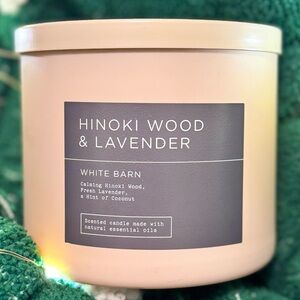 B&BW Hinoki Wood & Lavender 3-Wick Candle Bath and Body Works New